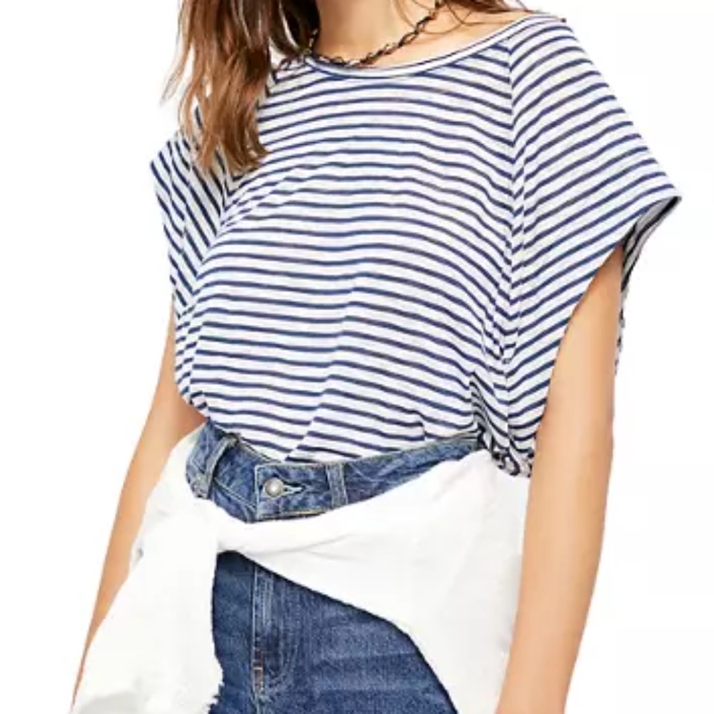 Free People Halo Stripe Tee size small